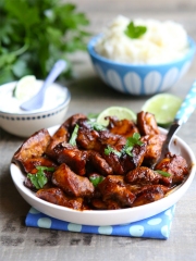 Poulet au miel, à la chicorée et au gingembre
Photo : © Anne Lataillade - Papilles et Pupilles