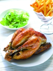 Poulet fermier Label Rouge rôti et pommes Pont-Neuf
Photo : © SYNALAF / J.F. Mallet