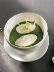Fines Quenelles de brochet à l'émulsion de cresson
Photo : © Régilait