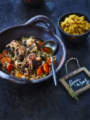 Queue de bœuf braisée et dahl épicé aux lentilles
Photo : © INTERBEV / Produits Tripiers / Amélie Roche