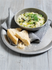 Risotto aux petits pois, à l'asperge et au Parmesan
Photo : © Steve Lee
