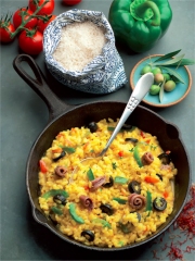 Risotto safran, légumes et anchois
Photo : © Patricia Kettenhofen / Elle&Vire