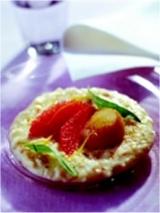 Risotto au Pamplemousse de Floride et Noix de coquilles Saint-Jacques à la plancha
Photo : © Pamplemousse de Floride