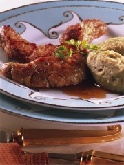 Ris de veau croustillants, arômes de Bière de Noël, miel et purée d'artichauts
Photo : © Brasseurs de France