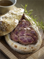 Recette Rognons de veau en croute de sel, beurre de romarin