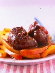 Rognons d'agneau grillés sur tranches de mangue
Photo : © Confédération Nationale de la Triperie Française (CNTF)