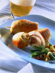 Roulade de dinde, bacon et gruyère à la bière
Photo : © Brasseurs de France