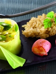 Saint-Jacques sur son lit de poireaux
Photo : © Nestlé