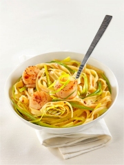 Saint-Jacques et tagliatelles aux poireaux
Photo : © Pavillon France