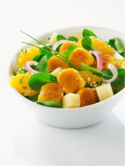 Salade d'agrumes à la polenta
Photo : © Philippe Barret