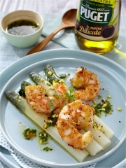 Salade d'Asperges et Crevettes Croustillantes
Photo : © Puget