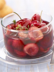 Salade de cerises au thym citron