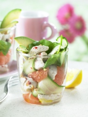Salade de dinde marinée au pamplemousse
Photo : © Yves Bagros @ Bureau de Victor pour l'APVF