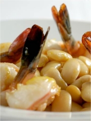 Salade de gambas aux Haricots Tarbais