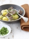 Salade de langue de bœuf, pommes de terre grenailles, sauce César