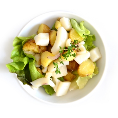 Salade de seiche et pommes de terre de l'île de Ré
Photo : © Pomme de Terre de primeur de l'Ile de Ré