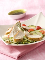 Salade de suprêmes de pintade grillés à la plancha
Photo : © CIP