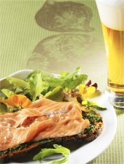 Saumon mariné, saveurs de bière de printemps
Photo : © Brasseurs de France