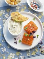 Saumon Gravlax et fleur de pommes de terre
Photo : © Patricia Kettenhofen