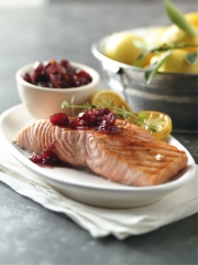 Saumon épicé avec sauce aux Cranberries
Photo : © Ocean Spray