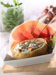 Eventail de Jambon Serrano Label Consorcio, pommes de terre farcies à la noisette
Photo : © Serrano Label Consorcio