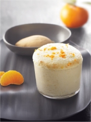 Soufflé chaud à la Clémentine de Corse, crème glacée au café arabica
Photo : © Thomas Dhellemmes / La Food / Cuisine Attitude