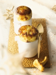 Soufflé aux girolles et Beaufort
Photo : © Atelier Sylvain Madelon