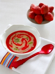 Recette Soupe de Fraises du Périgord IGP, marbré de chocolat blanc