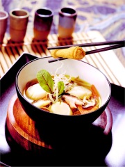 Recette Noix de Saint-Jacques au fumet de citronnelle et nouilles de Soba