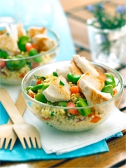 Taboulé d'émincé de poulet fermier Label Rouge aux fèves fraîches
Photo : © Volailles Fermières Label Rouge