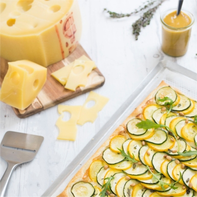 Tarte à la courgette et à l'Emmental de Savoie
Photo : © Astrid Fronteau