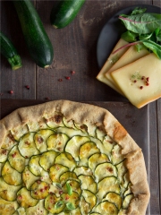 Recette Tarte rustique aux courgettes et Raclette