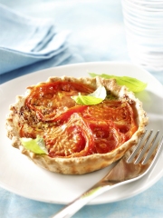 Tarte à la tomate et moutarde aux flocons d'avoine