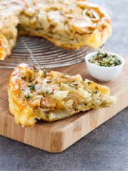 Tatin de fenouil, salade et Pesto de Coriandre
Photo : © Ducros / Studio Nicolas Louis