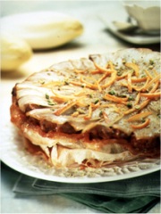 Tatin d'endives et souris d'agneau confite, liqueur d'érable à l'orange anisée, pistaches concassées
Photo : © Y. Bagros