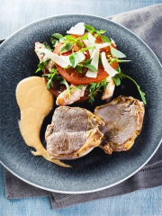 Recette Terre et mer d'agneau aux langoustines