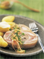 Recette Tête et langue de veau vinaigrette tiède aux deux huiles