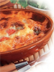 Tian de tomates cerises au Bleu de Gex du Haut-Jura
Photo : © C. Herlédan / Cercles Culinaires de France