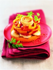 Timbale de boudin blanc, carottes et poivrons au cumin
Photo : © Centre d'Information des Charcuteries-produits Traiteurs (CICT)