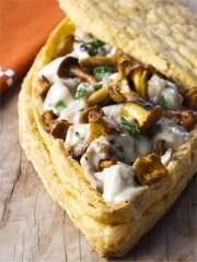 Recette Tourte de Poulet Fermier d'Auvergne aux Girolles