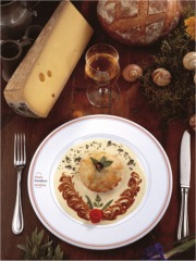Tourte d'escargots au Comté et sa crème de sauge
Photo : © CIGC