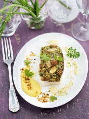 Turbot croustillant noisette amande, sauce cannelle
Photo : © Patricia Kettenhofen