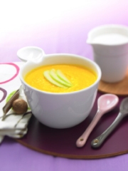 Recette Velouté de carottes et pommes vertes
