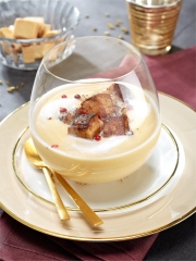 Velouté de cocos blanc et de foie gras poêlé
Photo : © Alessandra Pizzi