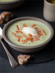 Velouté de pois cassés, lardons de saumon fumé
Photo : © Marque Repère / Sandra Mahut