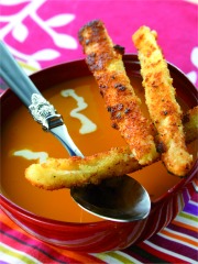 Cromesquis au Cantal jeune et velouté de potiron
Photo : © Pierre Soissons