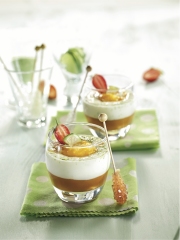 Verrine de mangue, fromage blanc et Caramel au Beurre Salé Régilait
Photo : © Régilait