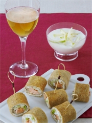 Recette Wraps au saumon laqué au cidre, rémoulade de pommes Granny