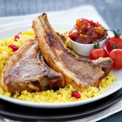 Agneau grillé et Chutney de Tomates au Curcuma