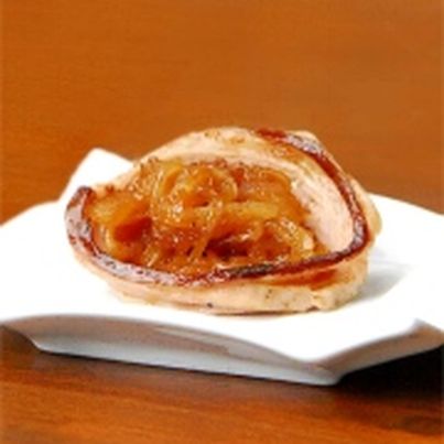Andouille de Guémené poêlée et oignons confit à la grenadine